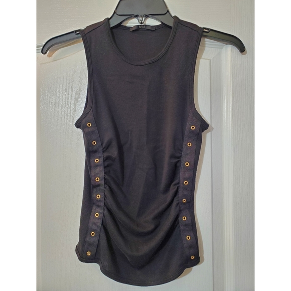 HUGO BOSS Black dressy tank top with gold embellishments - Picture 1 of 5